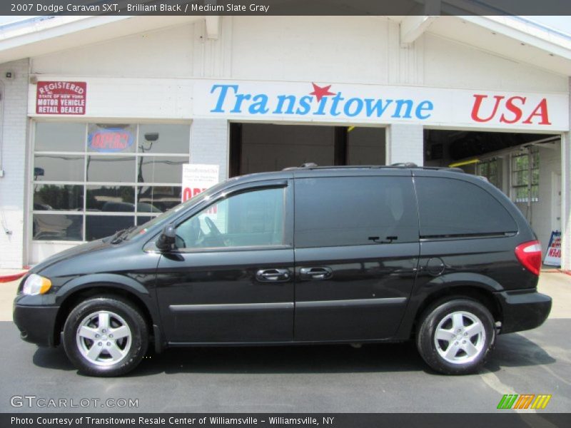 Brilliant Black / Medium Slate Gray 2007 Dodge Caravan SXT