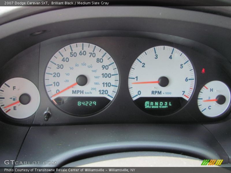 Brilliant Black / Medium Slate Gray 2007 Dodge Caravan SXT