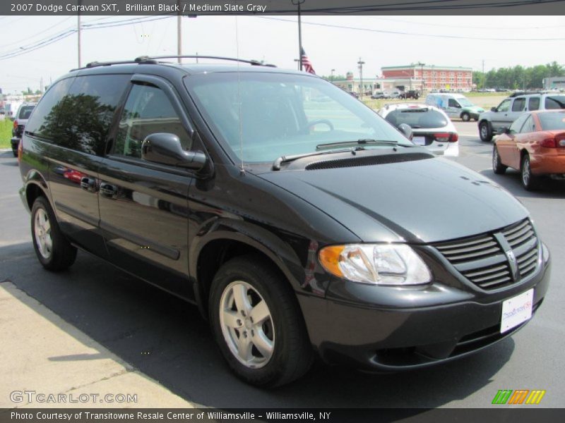 Brilliant Black / Medium Slate Gray 2007 Dodge Caravan SXT