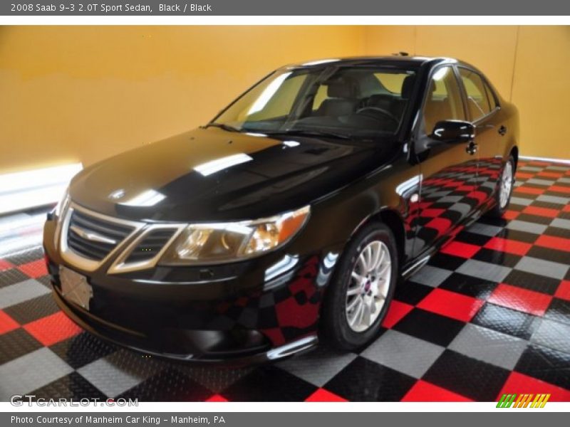 Black / Black 2008 Saab 9-3 2.0T Sport Sedan