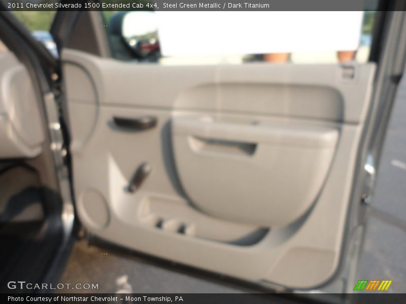 Steel Green Metallic / Dark Titanium 2011 Chevrolet Silverado 1500 Extended Cab 4x4