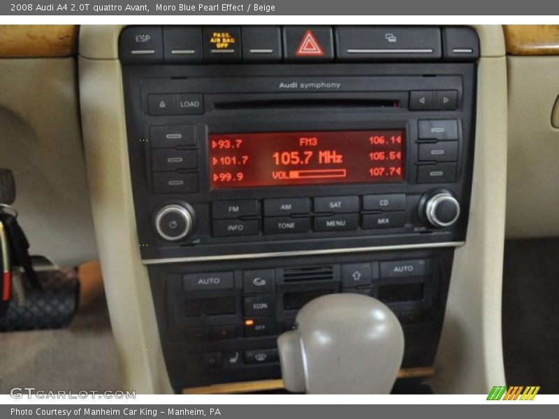Moro Blue Pearl Effect / Beige 2008 Audi A4 2.0T quattro Avant