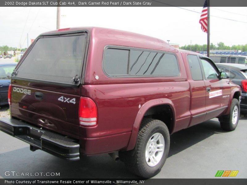 Dark Garnet Red Pearl / Dark Slate Gray 2002 Dodge Dakota SLT Club Cab 4x4