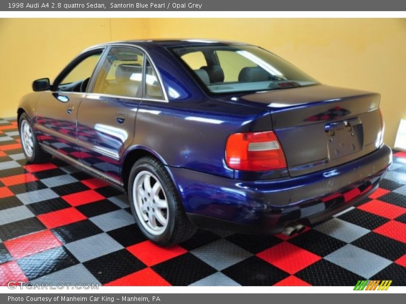 Santorin Blue Pearl / Opal Grey 1998 Audi A4 2.8 quattro Sedan