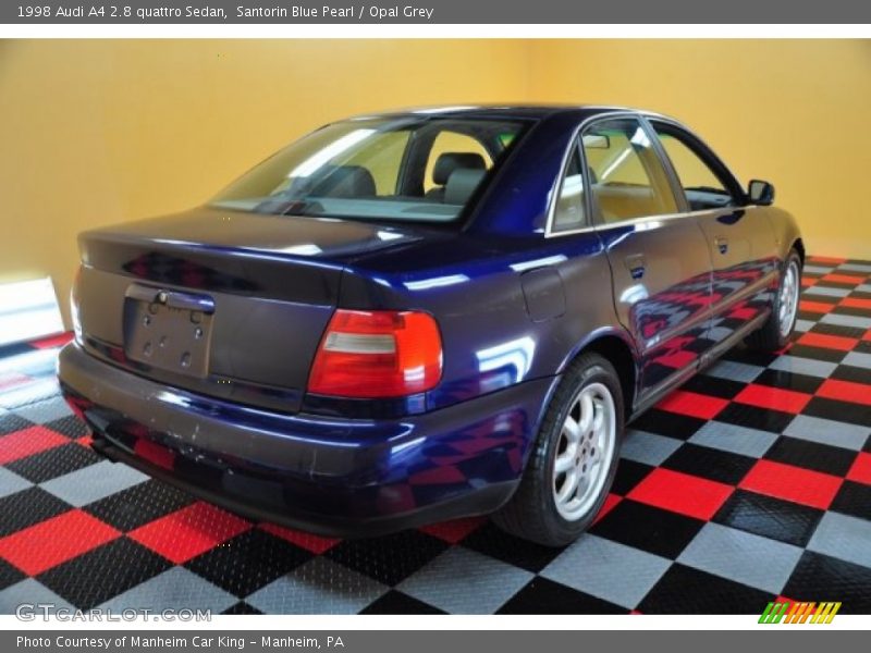 Santorin Blue Pearl / Opal Grey 1998 Audi A4 2.8 quattro Sedan