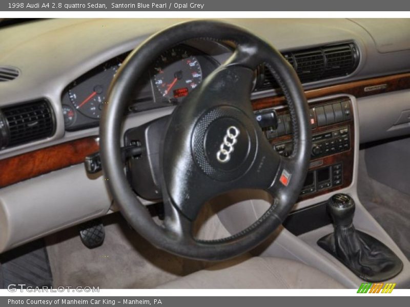 Santorin Blue Pearl / Opal Grey 1998 Audi A4 2.8 quattro Sedan
