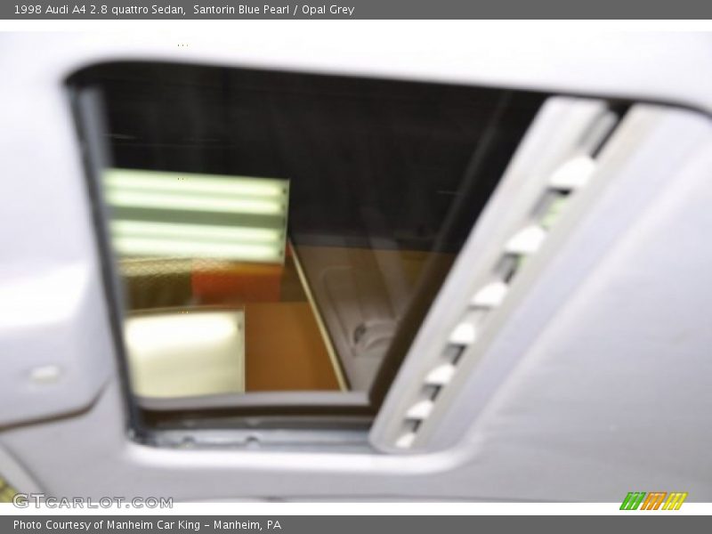 Santorin Blue Pearl / Opal Grey 1998 Audi A4 2.8 quattro Sedan