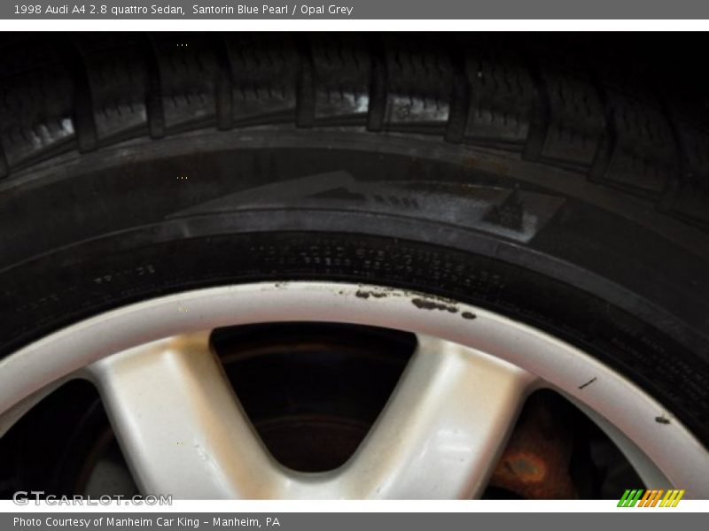Santorin Blue Pearl / Opal Grey 1998 Audi A4 2.8 quattro Sedan