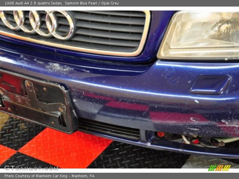 Santorin Blue Pearl / Opal Grey 1998 Audi A4 2.8 quattro Sedan