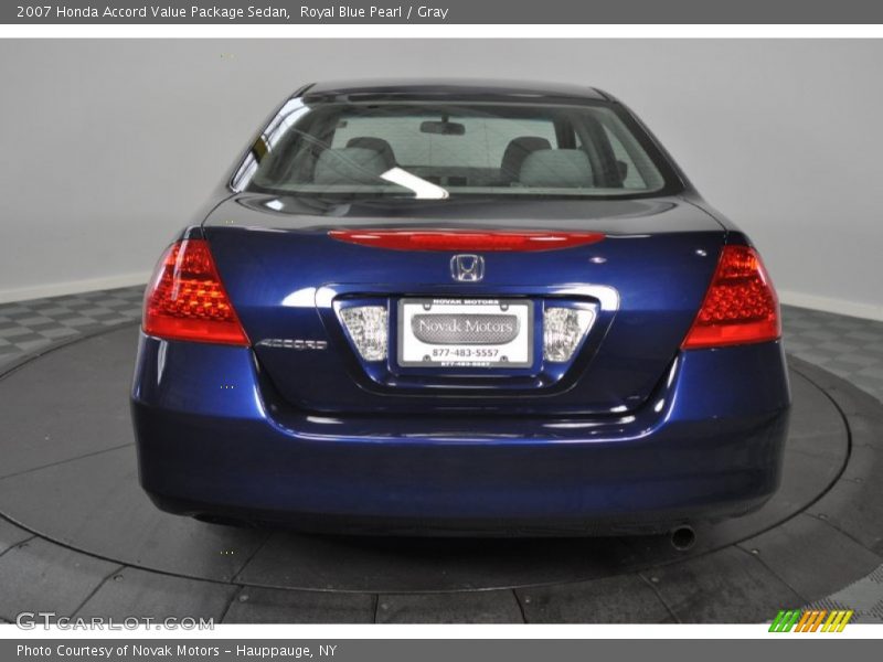 Royal Blue Pearl / Gray 2007 Honda Accord Value Package Sedan