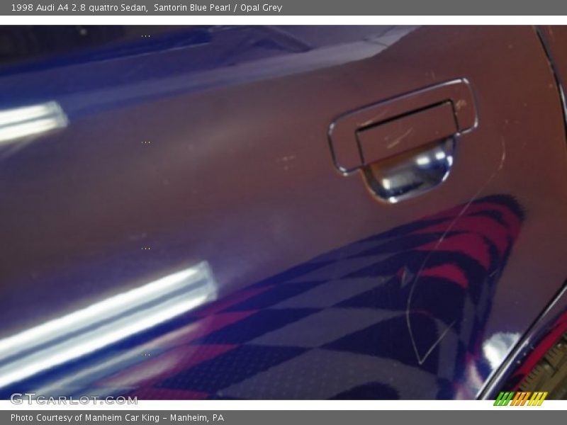 Santorin Blue Pearl / Opal Grey 1998 Audi A4 2.8 quattro Sedan