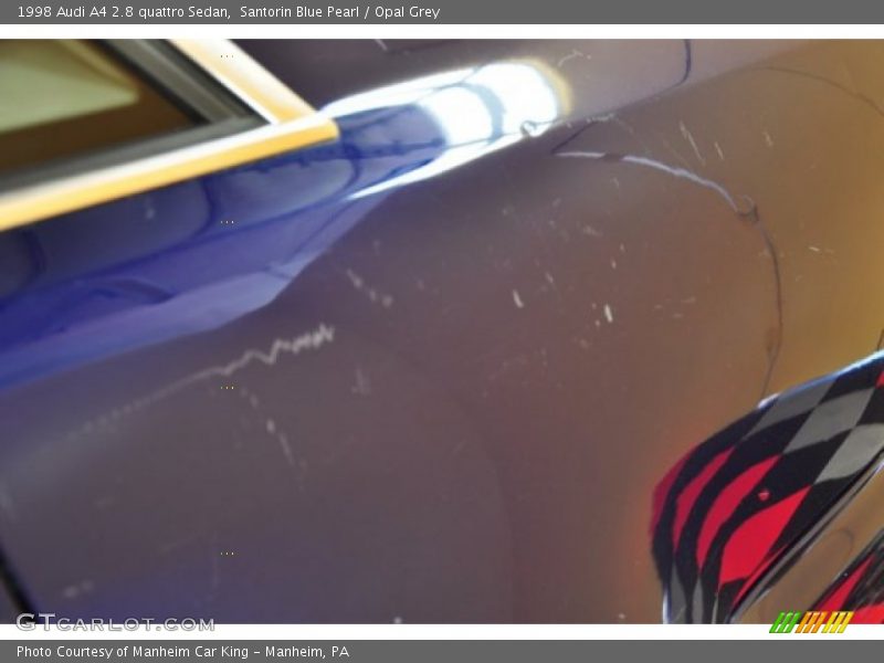 Santorin Blue Pearl / Opal Grey 1998 Audi A4 2.8 quattro Sedan