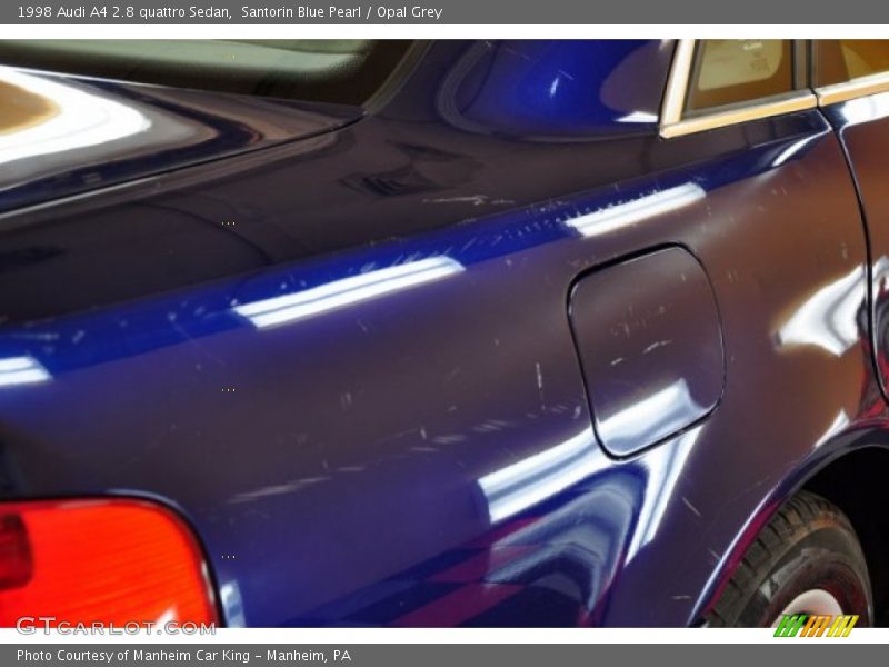 Santorin Blue Pearl / Opal Grey 1998 Audi A4 2.8 quattro Sedan