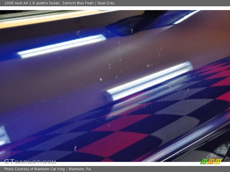 Santorin Blue Pearl / Opal Grey 1998 Audi A4 2.8 quattro Sedan
