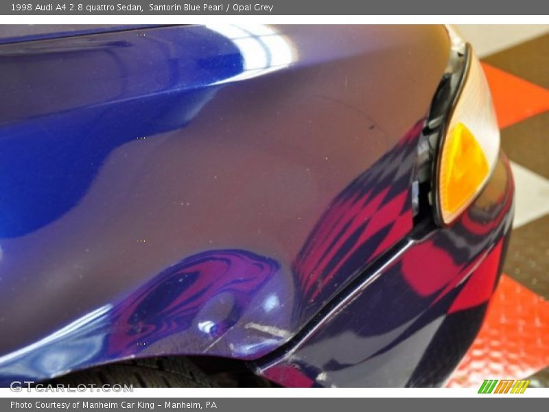 Santorin Blue Pearl / Opal Grey 1998 Audi A4 2.8 quattro Sedan