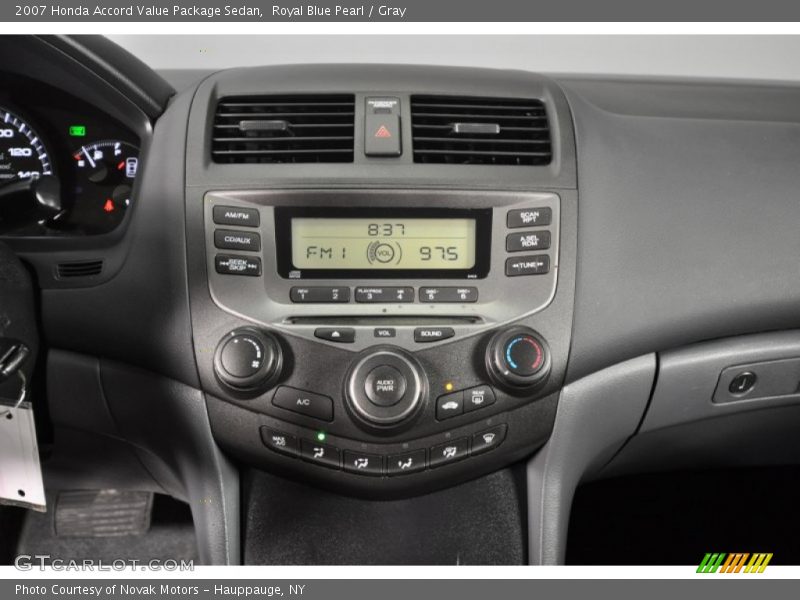 Royal Blue Pearl / Gray 2007 Honda Accord Value Package Sedan