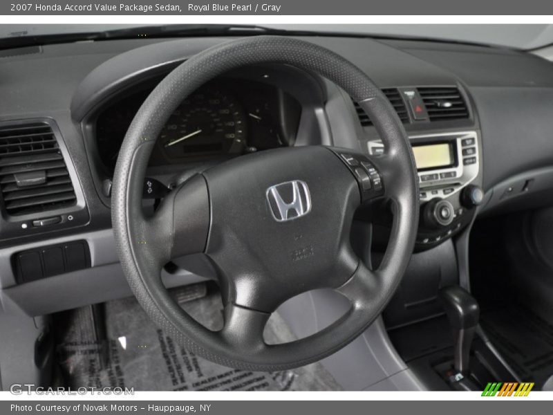Royal Blue Pearl / Gray 2007 Honda Accord Value Package Sedan
