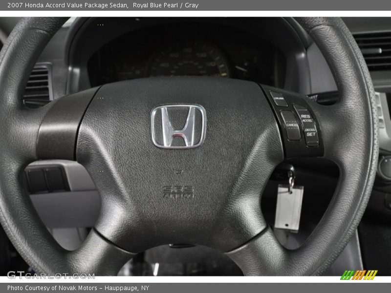 Royal Blue Pearl / Gray 2007 Honda Accord Value Package Sedan