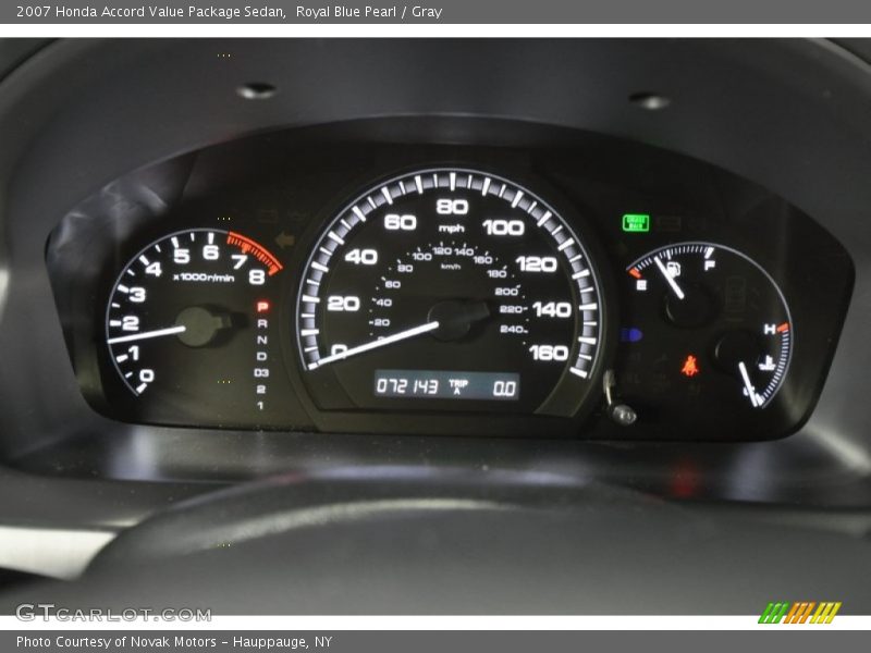 Royal Blue Pearl / Gray 2007 Honda Accord Value Package Sedan