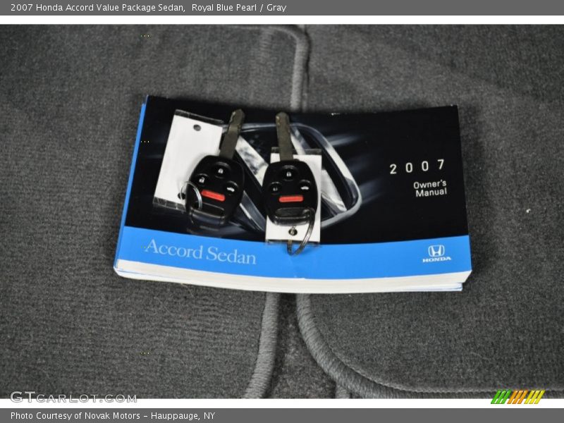 Royal Blue Pearl / Gray 2007 Honda Accord Value Package Sedan