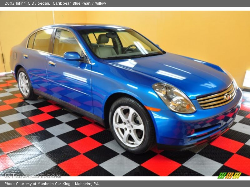 Caribbean Blue Pearl / Willow 2003 Infiniti G 35 Sedan