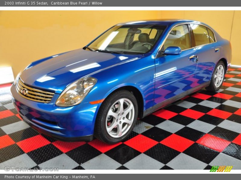 Caribbean Blue Pearl / Willow 2003 Infiniti G 35 Sedan