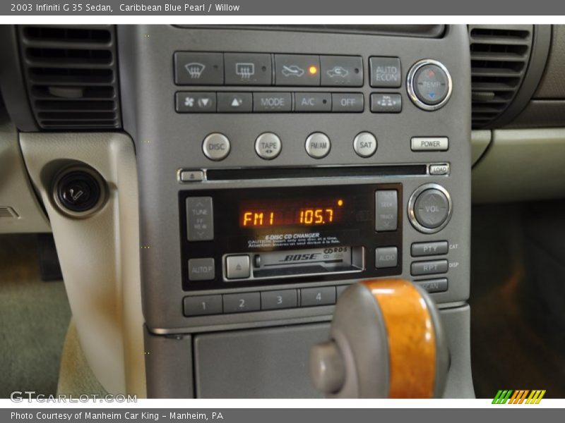 Caribbean Blue Pearl / Willow 2003 Infiniti G 35 Sedan