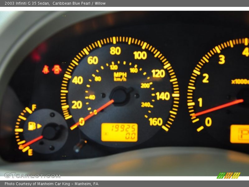 Caribbean Blue Pearl / Willow 2003 Infiniti G 35 Sedan