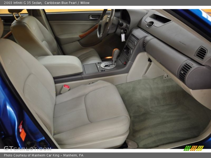 Caribbean Blue Pearl / Willow 2003 Infiniti G 35 Sedan