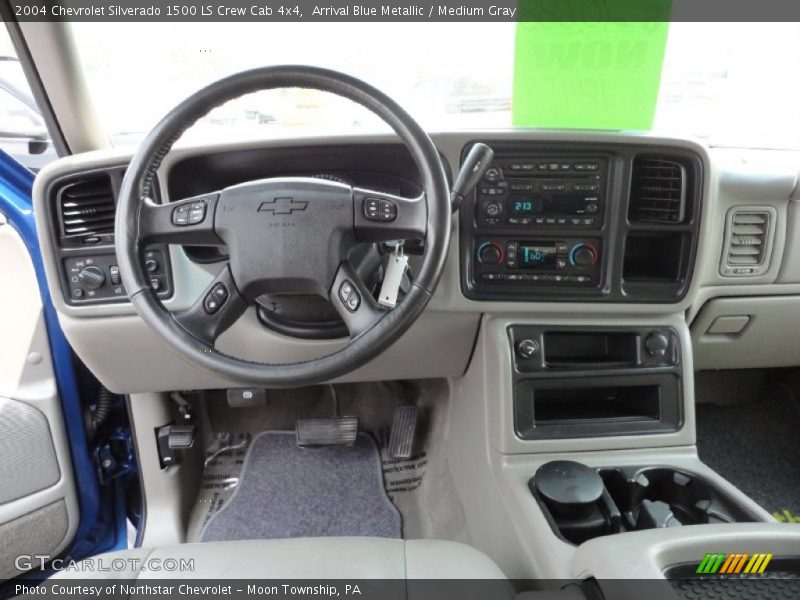 Arrival Blue Metallic / Medium Gray 2004 Chevrolet Silverado 1500 LS Crew Cab 4x4