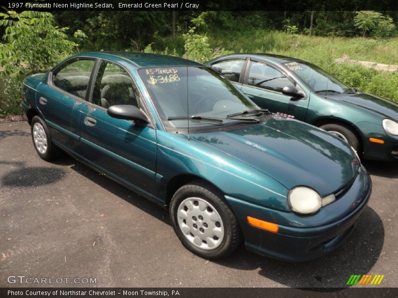 Emerald Green Pearl / Gray 1997 Plymouth Neon Highline Sedan