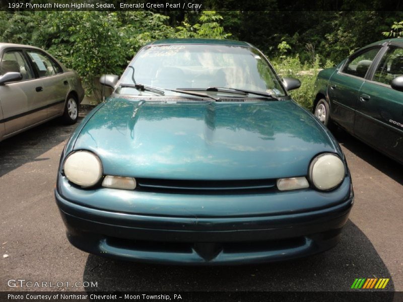 Emerald Green Pearl / Gray 1997 Plymouth Neon Highline Sedan