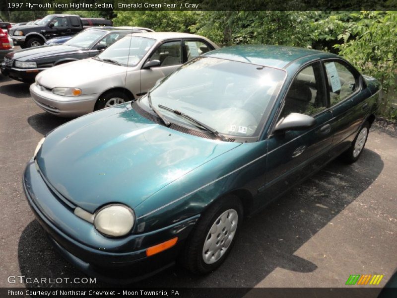 Emerald Green Pearl / Gray 1997 Plymouth Neon Highline Sedan