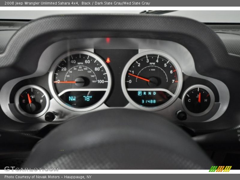 Black / Dark Slate Gray/Med Slate Gray 2008 Jeep Wrangler Unlimited Sahara 4x4