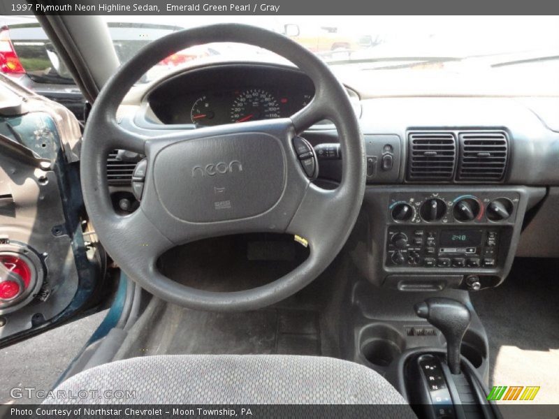 Emerald Green Pearl / Gray 1997 Plymouth Neon Highline Sedan