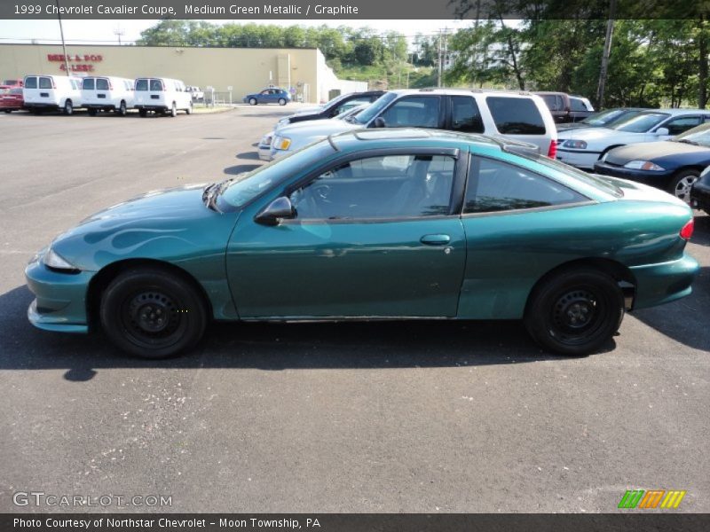 Medium Green Metallic / Graphite 1999 Chevrolet Cavalier Coupe