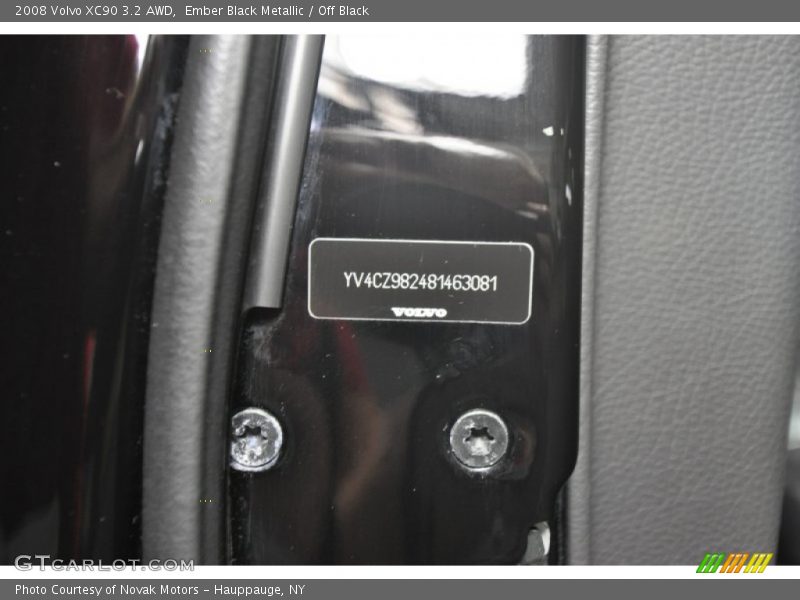 Ember Black Metallic / Off Black 2008 Volvo XC90 3.2 AWD