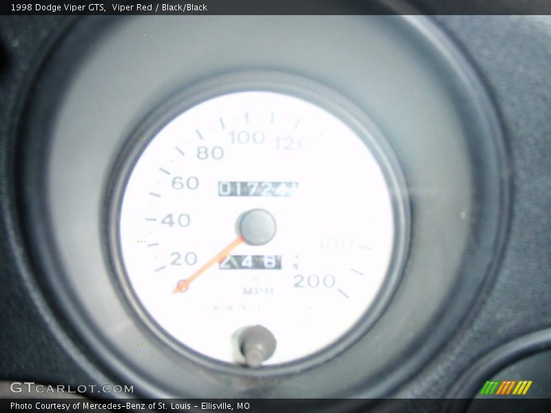 Viper Red / Black/Black 1998 Dodge Viper GTS