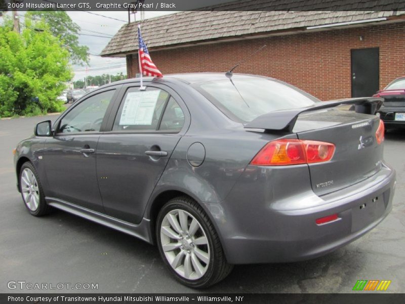 Graphite Gray Pearl / Black 2009 Mitsubishi Lancer GTS