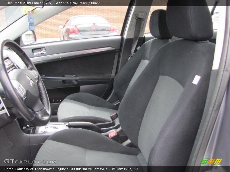 Graphite Gray Pearl / Black 2009 Mitsubishi Lancer GTS
