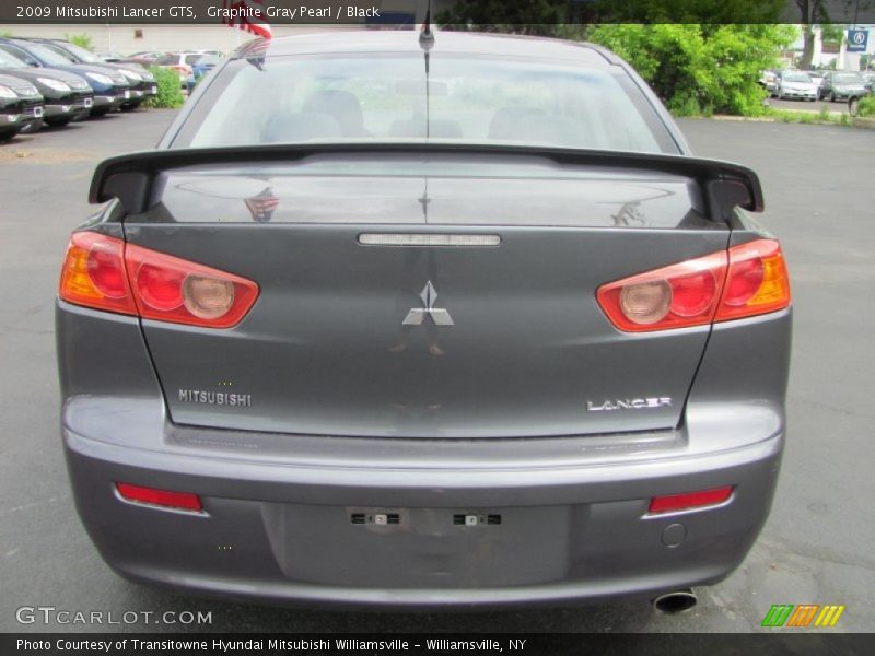 Graphite Gray Pearl / Black 2009 Mitsubishi Lancer GTS
