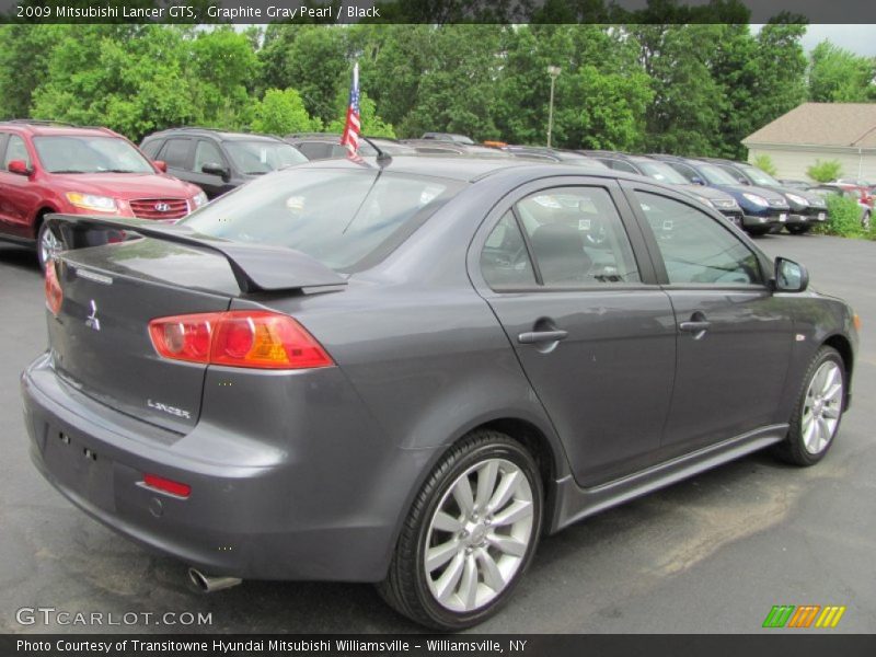 Graphite Gray Pearl / Black 2009 Mitsubishi Lancer GTS