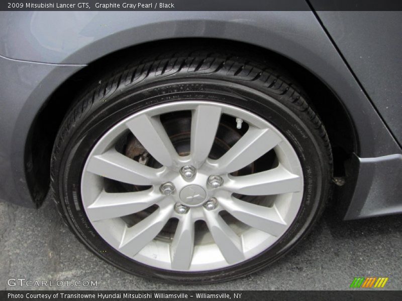 Graphite Gray Pearl / Black 2009 Mitsubishi Lancer GTS
