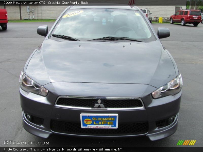 Graphite Gray Pearl / Black 2009 Mitsubishi Lancer GTS