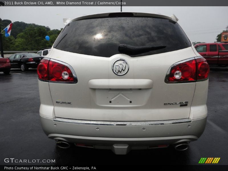 White Diamond Tricoat / Cashmere/Cocoa 2011 Buick Enclave CXL AWD