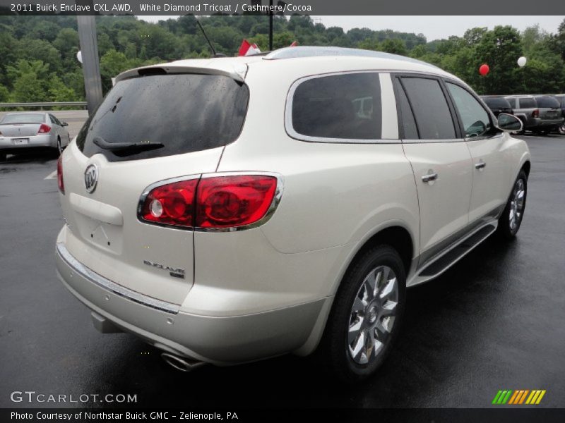 White Diamond Tricoat / Cashmere/Cocoa 2011 Buick Enclave CXL AWD