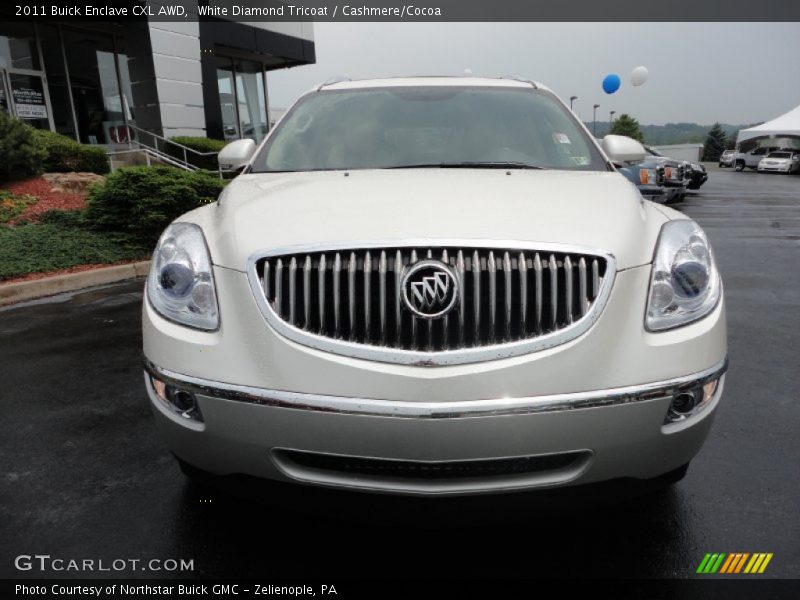 White Diamond Tricoat / Cashmere/Cocoa 2011 Buick Enclave CXL AWD