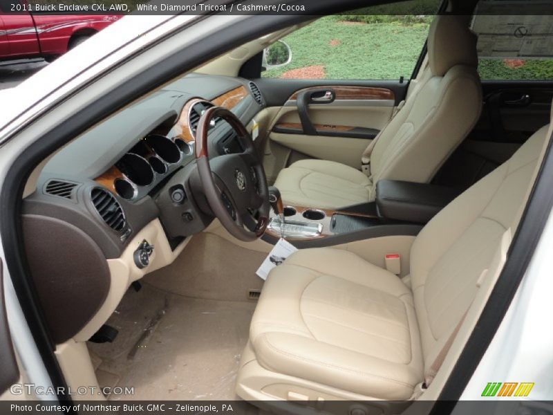 White Diamond Tricoat / Cashmere/Cocoa 2011 Buick Enclave CXL AWD