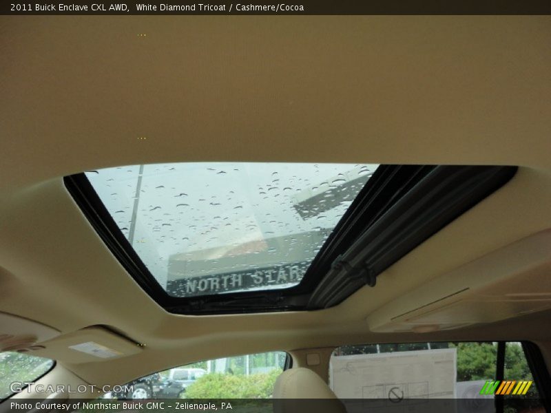 White Diamond Tricoat / Cashmere/Cocoa 2011 Buick Enclave CXL AWD