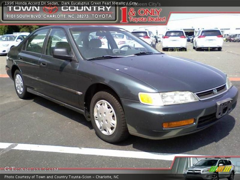 Dark Eucalyptus Green Pearl Metallic / Gray 1996 Honda Accord DX Sedan